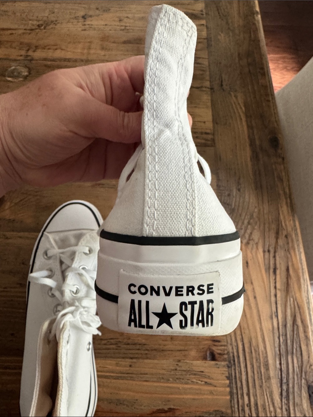 Converse White High Top Canvas Sneakers - Picture 11 of 11